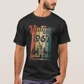 Camiseta Vintage 1967 55º Aniversário Oferece 55 Anos De Se