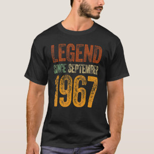 Camiseta Vintage 1967 Aniversário da Legenda do Nascer desd