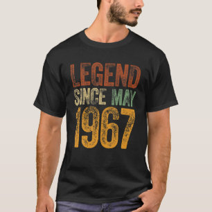Camiseta Vintage 1967 Aniversário Legenda do Nascer desde 