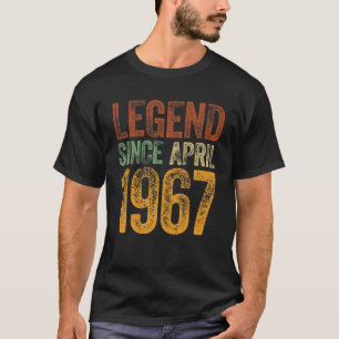 Camiseta Vintage 1967 Aniversário Lenda do Nascer desde 196