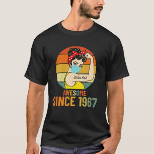 Camiseta Vintage 1967 Aniversário Presente Para Mulheres -