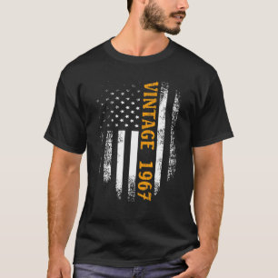 Camiseta Vintage 1967 Com Bandeira Americana 55 Presente De
