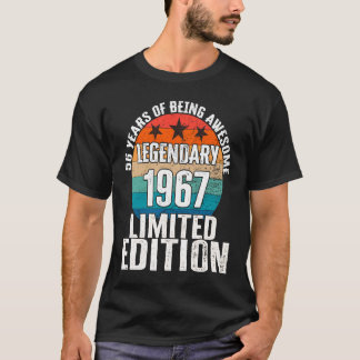 Camiseta Vintage 1967 Legendary Limited Edition 56 Anos