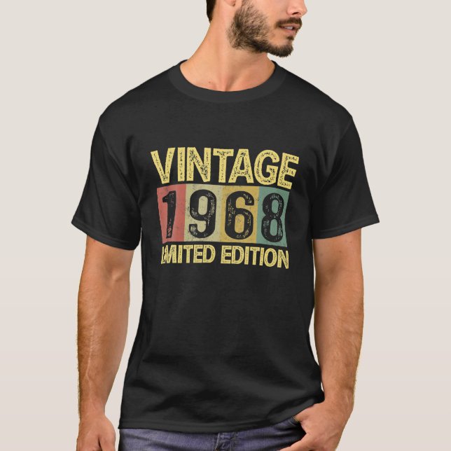 Camiseta Vintage 1968 Bday 54 Anos Funny 54 Anos Aniversári (Frente)