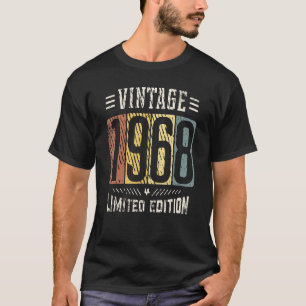 Camiseta Vintage 1968, Nascimento, 55 Anos