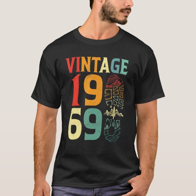 Camiseta Vintage 1969, 53 Anos, Ataque de Aniversário (Frente)