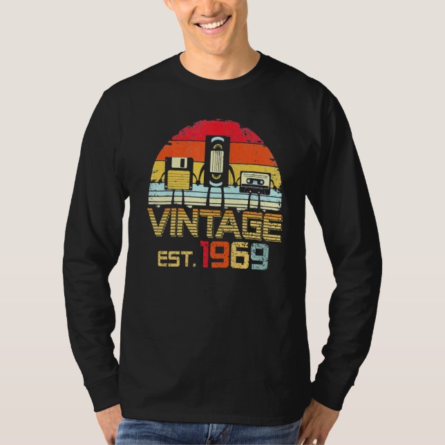 Camiseta Vintage 1969 53rd Birthday (Frente)