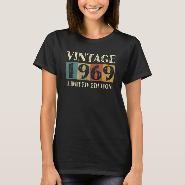 Camiseta Vintage 1969 53rd Birthday (Frente)