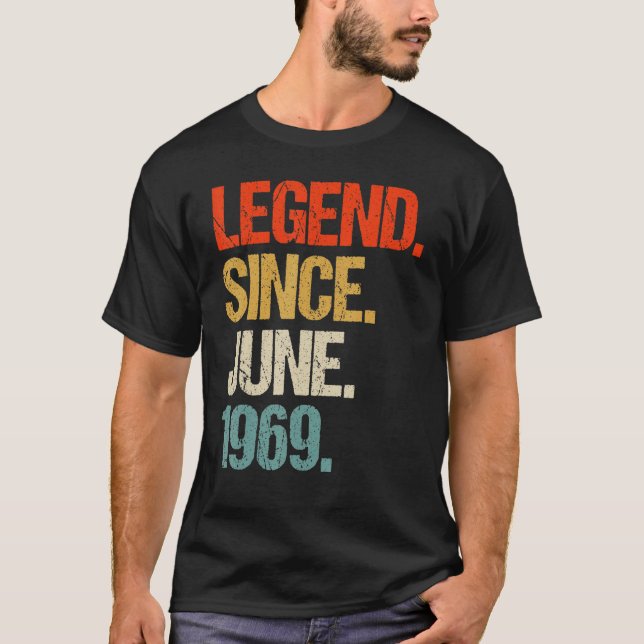 Camiseta vintage 1969 54º aniversário retro 54 anos (Frente)