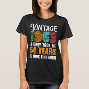 Camiseta Vintage 1969 54 Anos Idade Ideia De Aniversário Pa