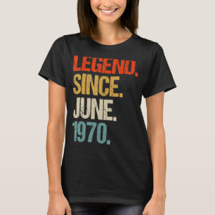 Camiseta vintage 1970 53rd aniversário retro 53 anos
