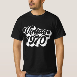 Camiseta Vintage 1970 Anos 70 Retrô, Anos de Nascimento, Pr