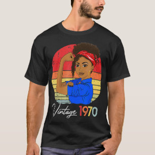 Camiseta Vintage 1970 Black Girl Afro African American 51ru