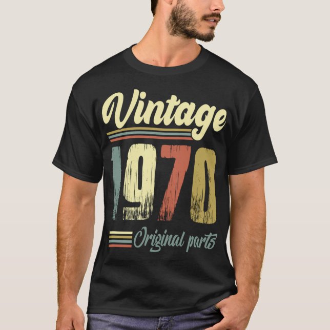 Camiseta Vintage 1970 Vintage 1970 Partes originais (Frente)