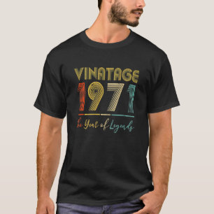 Camiseta Vintage 1971 511ruas Ideias De Aniversário Homens