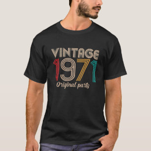 Camiseta Vintage 1971 51ruas Presentes De Aniversário Retro