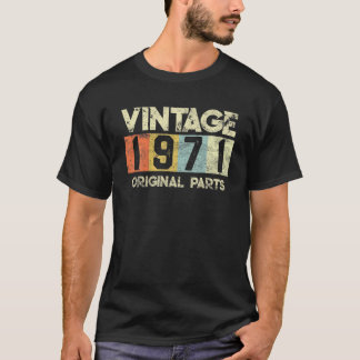 Camiseta Vintage 1971 Original Parts 50 Anos 50