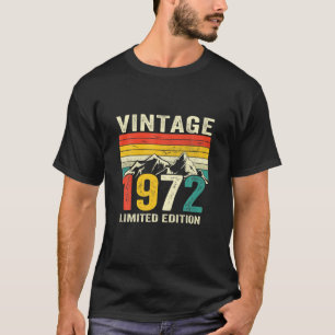 Camiseta Vintage 1972 50º Aniversário 50 Anos De Idade, Pre