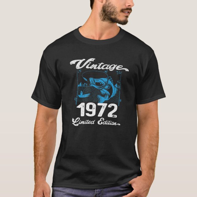 Camiseta Vintage 1972 - 50 Anos Antigos Pescadores (Frente)