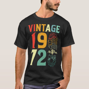 Camiseta Vintage, 1972, 50 anos, Ataque de Aniversário