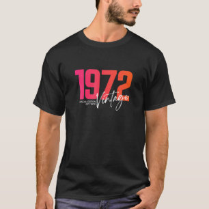 Camiseta Vintage 1972 50 Anos Nascer De Aniversário De 1972