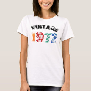 Camiseta Vintage 1972 52nd Birthday
