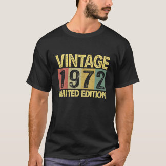 Camiseta Vintage 1972 Bday 50 Anos Engraçado 50º aniversári