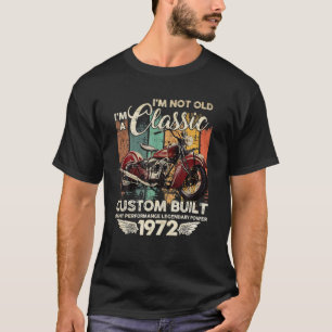 Camiseta Vintage 1972 Classic Motor 50 Anos 50 Nascimento