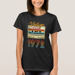 Camiseta Vintage 1972 fita cassete de 50º aniversário para