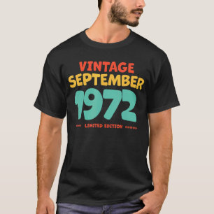 Camiseta Vintage, 1972, Nascer De Legenda Em Setembro De 19