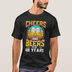 Camiseta Vintage 1972 Saúde E Cerveja Aos Meus 48 Anos