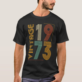 Camiseta Vintage 1973 50º Aniversário Para homens mulheres 