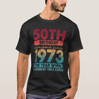 Camiseta Vintage 1973 50 Year Old Gifts Limited Edition 50T