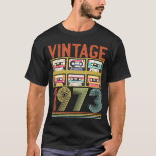 Camiseta Vintage 1973 50th Birthday 50 Year Old Cassette Ta