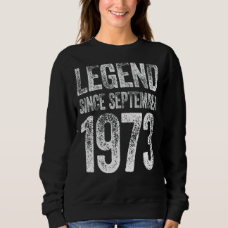 Camiseta Vintage 1973 Aniversário da Legenda do Nascer desd
