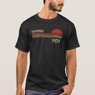 Camiseta Vintage 1973 Chest Stripe Aniversário