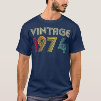 Camiseta Vintage 1974 47th Birthday Gift Retro Men Women