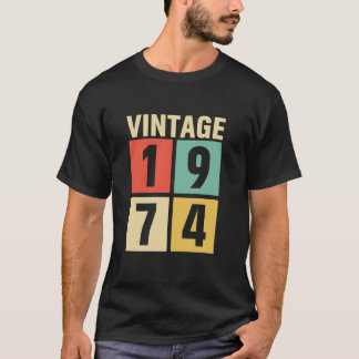Camiseta Vintage 1974 Aniversário 50 Anos Engraçado 50 Anos