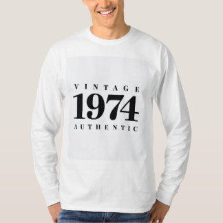 Camiseta Vintage 1974 Authentic - Retro Birthday Sweatshirt