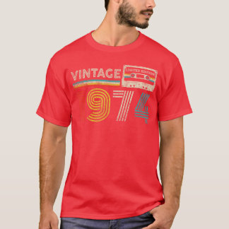Camiseta Vintage 1974 Classic Birthday 1974 Cassetteape Vin