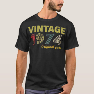 Camiseta Vintage 1974 Legal 50 anos Homens do Dia 50