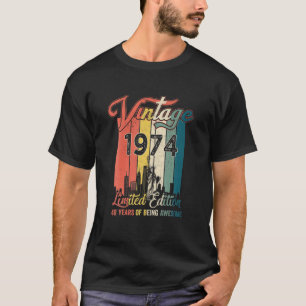 Camiseta Vintage 1974 Limited Edition Birthday Gifts 48 Yea