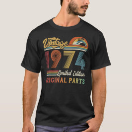 Camiseta Vintage 1974 Limited Edition Partes originais