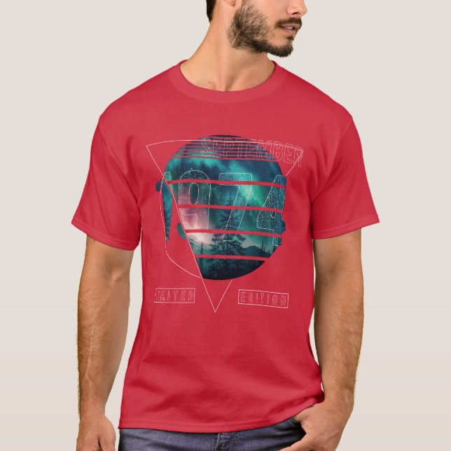 Camiseta Vintage 1974 September Birthday Polar Lights retro (Frente)