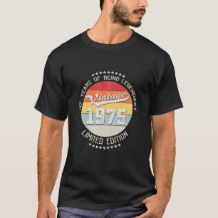 Camiseta Vintage 1975 47º Aniversário Presente 47 Anos De