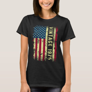 Camiseta Vintage 1975 American Flag 48 Year Old 48th Birth