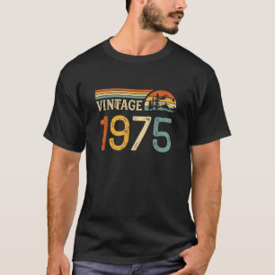 Camiseta Vintage 1975 Aniversário Retro