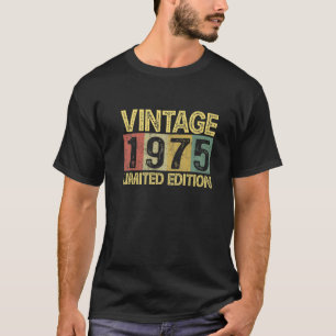 Camiseta Vintage 1975 Bday 47 Anos Engraçado 47º Anivers