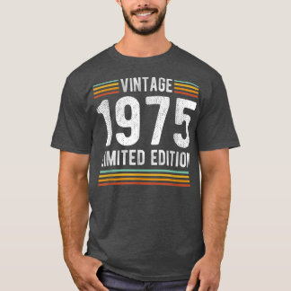 Camiseta Vintage 1975 Limited Edition 47 Anos De Idade 47t