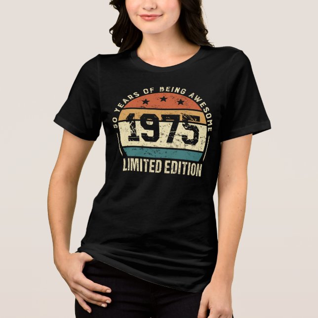 Camiseta Vintage 1975 Retro 50th Birthday Gift Idea (Frente)